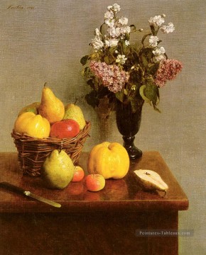 Nature morte aux fleurs et aux fruits Henri Fantin Latour Peinture à l'huile